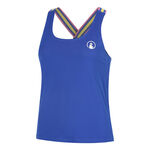V&ecirc;tements de tennis Quiet Please Quiet Please Serve & Volley 2.0 D&eacute;bardeur tank top Femmes - bleu, blanc