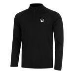 V&ecirc;tements de tennis Quiet Please Quiet Please Big Serve 1/4 Zip Haut Manches Longues Hommes-Noir