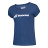 Exercise T-shirt Femmes-Bleu Foncé,Blanc