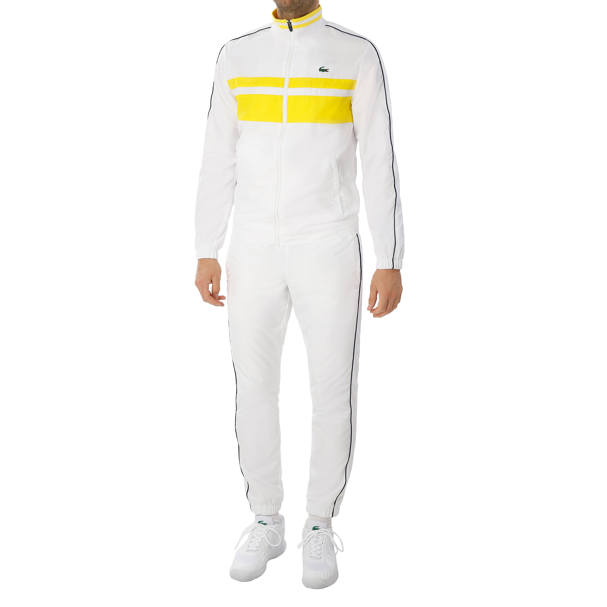 Buy Lacoste Surv tement Hommes Blanc Jaune online Tennis Point CH
