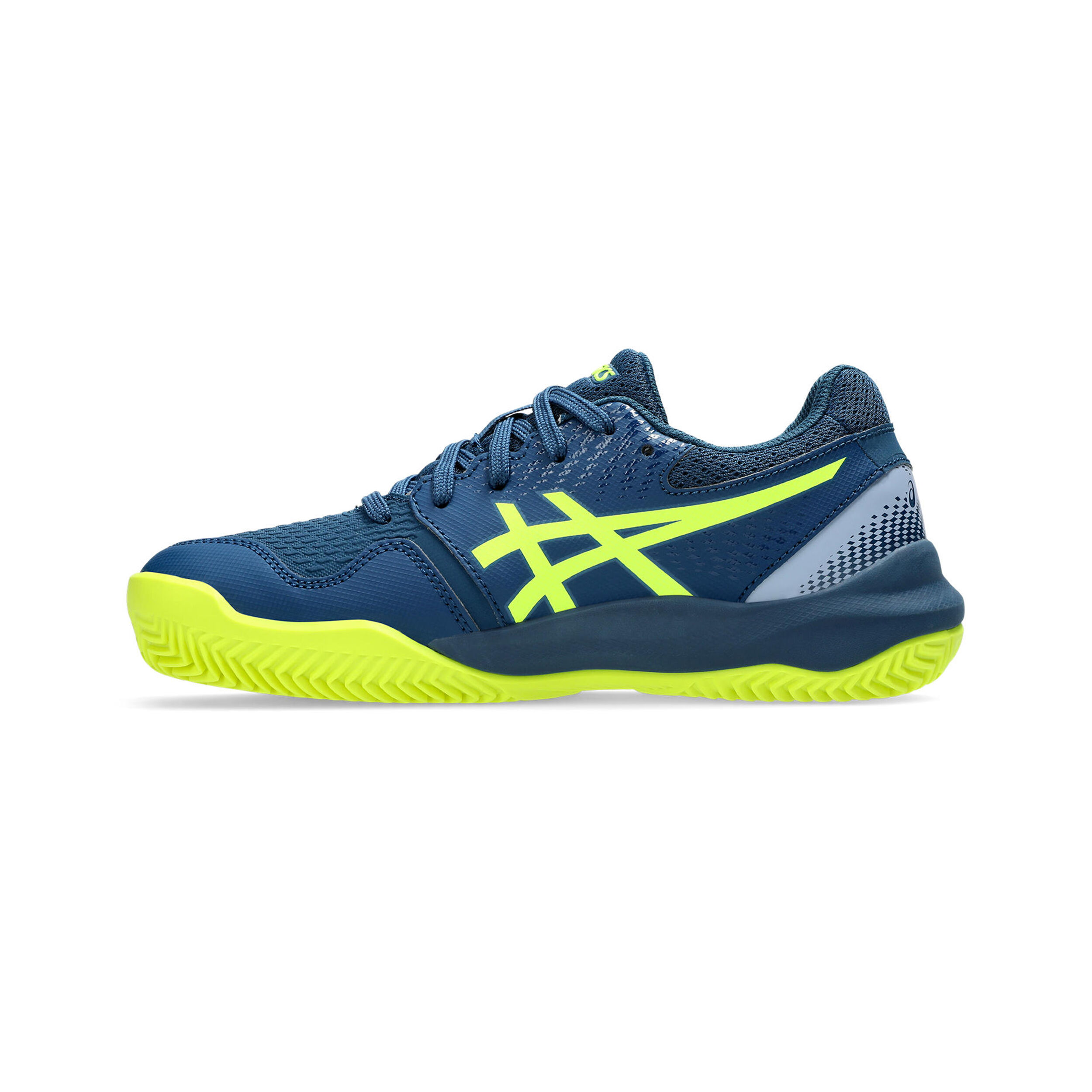Buy ASICS Gel Resolution 9 GS Clay Chaussure Terre Battue Enfants Bleu Fonce Jaunes Fluo online Tennis Point CH