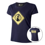 Vêtements Quiet Please Quiet Please Australia Road Sign T-shirt Femmes - bleu foncé, jaune