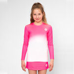 Vêtements BIDI BADU BIDI BADU Crew Gradiant Haut Manches Longues Filles-Pink,Blanc