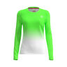 Crew Gradiant Haut Manches Longues Filles-Vert Fluo,Blanc