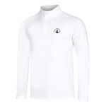 V&ecirc;tements Quiet Please Quiet Please Big Serve 1/4 Zip Haut Manches Longues Hommes-Blanc