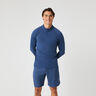 Borg Midlayer Half Zip Sweat-shirt Hommes-Bleu Fonc&eacute;