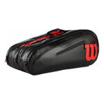 Sacs de tennis Wilson Wilson Elite 15 Pack SMU Black/ Red