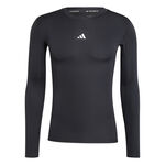 V&ecirc;tements adidas adidas TechFit Haut Manches Longues Hommes-Noir