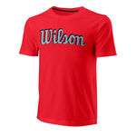 Vêtements Wilson Wilson Script Eco Slimfit T-shirt Hommes - rouge, 