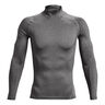 Heatgear Comp Mock Haut Manches Longues Hommes-Gris
