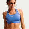 Swoosh Medium Soutien-gorge sport Femmes-bleu, blanc