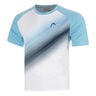Topspin T-shirt Hommes-bleu clair, blanc