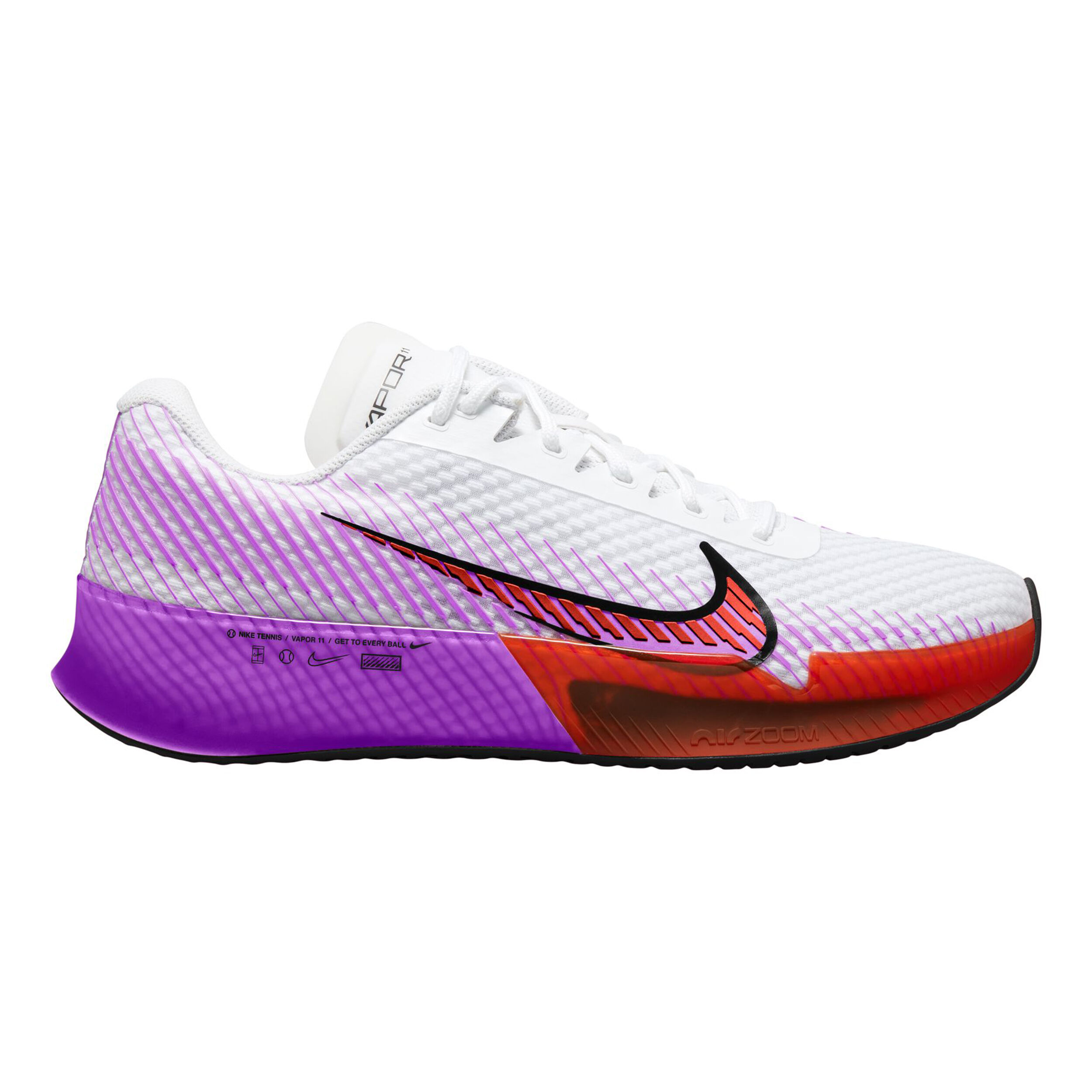 Buy Nike Air Zoom Vapor 11 Chaussure Tout Terrain Hommes Blanc Violet online Tennis Point CH