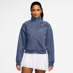 V&ecirc;tements Nike Nike Courtly Knit Heritage Veste de surv&ecirc;tement Femmes-bleu gris