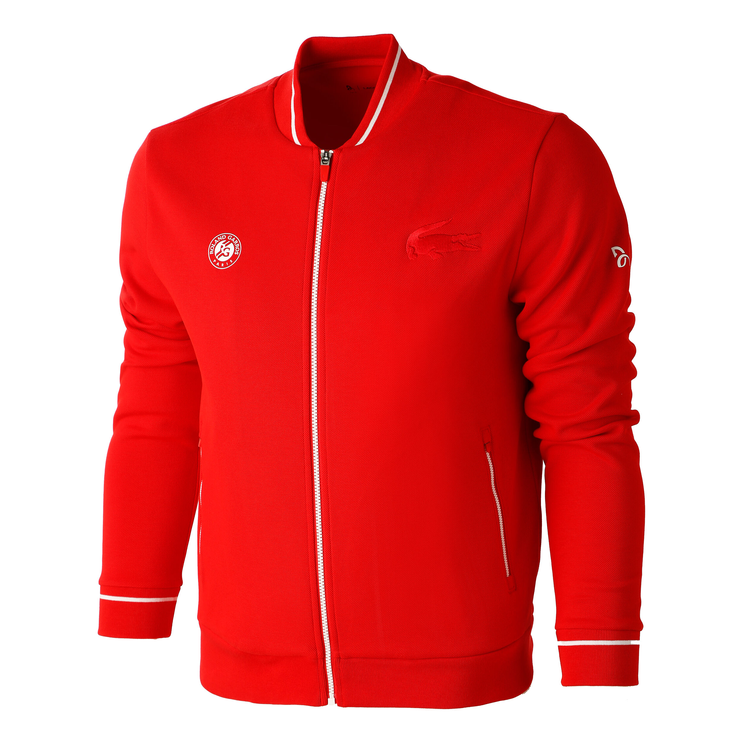 Buy Lacoste Novak Djokovic Gilet En Coton Hommes Rouge Blanc