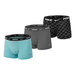 V&ecirc;tements Nike Nike Everyday Stretch Cale&ccedil;on Pack De 3 Hommes-Turquoise,Gris Clair