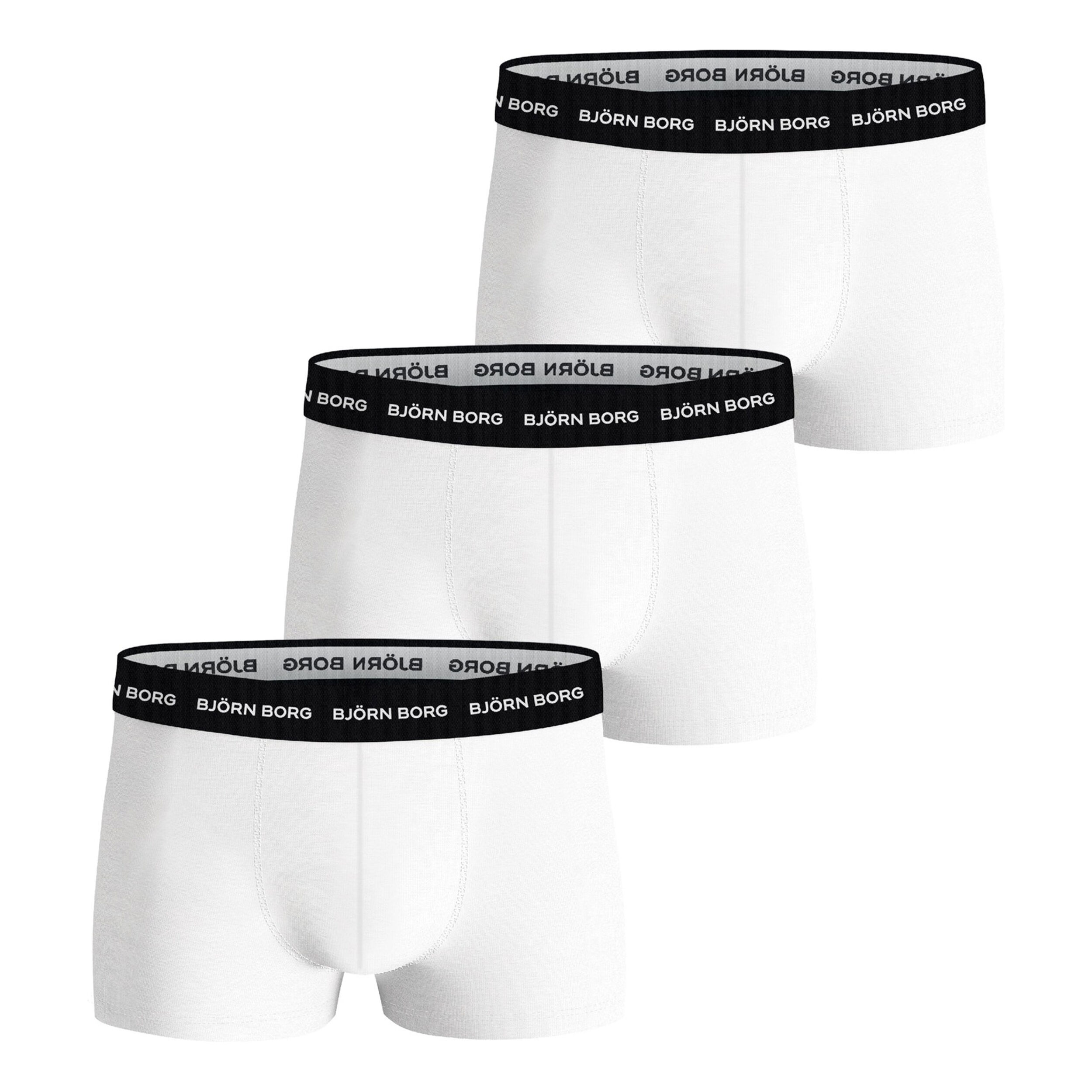 Buy Bjorn Borg Cotton Stretch Trunk Calecon Pack De 3 Hommes Blanc online Tennis Point CH