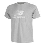 Vêtements New Balance New Balance Stacked Logo Tee T-shirt Hommes-Gris