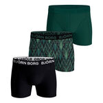 V&ecirc;tements Bj&ouml;rn Borg Bj&ouml;rn Borg Cotton Stretch Cale&ccedil;on Pack de 3 Hommes - noir, vert fonc&eacute;