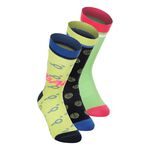 Vêtements De Tennis BIDI BADU Bold Bro I Crew Printed Move Socks 3 Pack - mixed