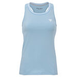 V&ecirc;tements de tennis Tecnifibre Tecnifibre W. TEAM TECH TANK TOPMARINE Polo Femmes-bleu clair