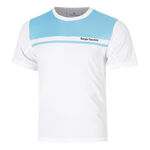 V&ecirc;tements de tennis Sergio Tacchini Sergio Tacchini Riflesso PL T-shirt Hommes - blanc, bleu clair