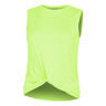 Twist Front Débardeur Tank Top Femmes-Vert Fluo