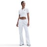 Court Heritage Crop Polo Femmes-Blanc