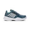 Court Express Strap Omni Chaussures Toutes Surfaces Enfants-Bleu Petrol, Blanc