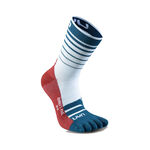 V&ecirc;tements UYN UYN Runner's Five Chaussettes De Running Hommes-Blanc,Bleu
