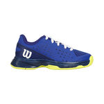 Chaussures de tennis Wilson Wilson RUSH PRO AC Chaussures Toutes Surfaces Enfants-Bleu,Jaunes Fluo