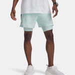 V&ecirc;tements Under Armour Under Armour Launch 5in 2in1  Short de running Hommes-mint, noir