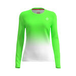V&ecirc;tements BIDI BADU BIDI BADU Crew Gradiant Haut Manches Longues Filles-Vert Fluo,Blanc