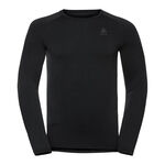 V&ecirc;tements Odlo Odlo Performance Warm Eco BI Top Crew Neck Haut Manches Longues Hommes-Noir