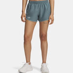 V&ecirc;tements Under Armour Under Armour Fly By 3in Short de running Femmes - bleu gris, bleu petrol