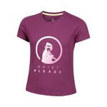 Vêtements Quiet Please Quiet Please Baseline Logo T-shirt Filles-Berry, Pink