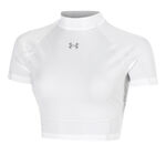 V&ecirc;tements Under Armour Under Armour HeatGear Elite Crop T-shirt Femmes-blanc