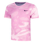 V&ecirc;tements Nike Nike Court Dri-Fit Advantage Print T-shirt Hommes-Pink,Ros&eacute;
