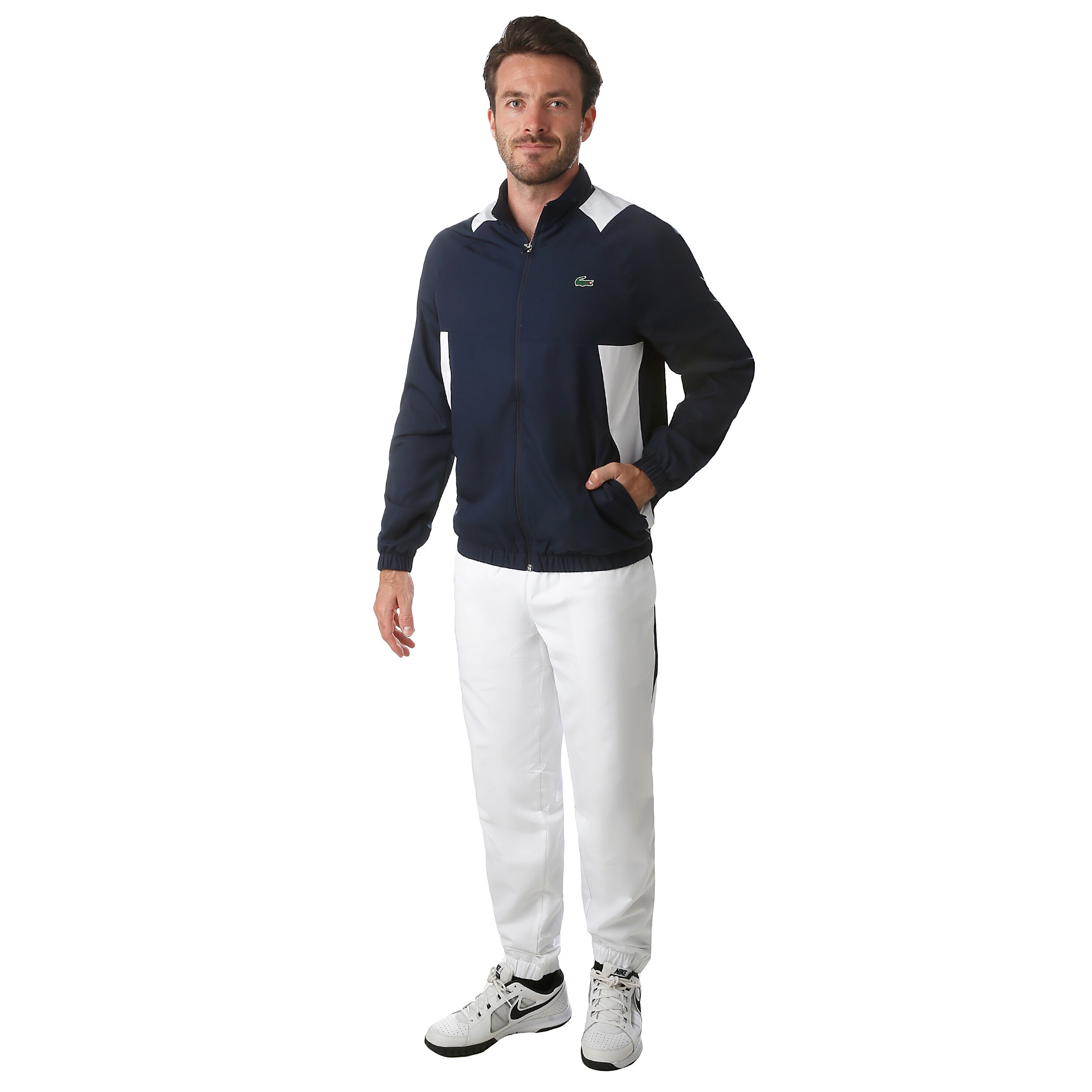 Survetement lacoste 2019 blanc sales