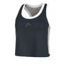 Play Crop Débardeur Tank Top Femmes-Bleu Foncé,Blanc