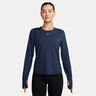 One Classic Dri-FIT Haut manches longues Femmes - bleu foncé, blanc