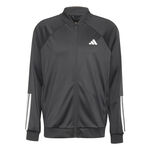 V&ecirc;tements adidas adidas 3Stripes Knit Veste de surv&ecirc;tement Hommes - noir, blanc