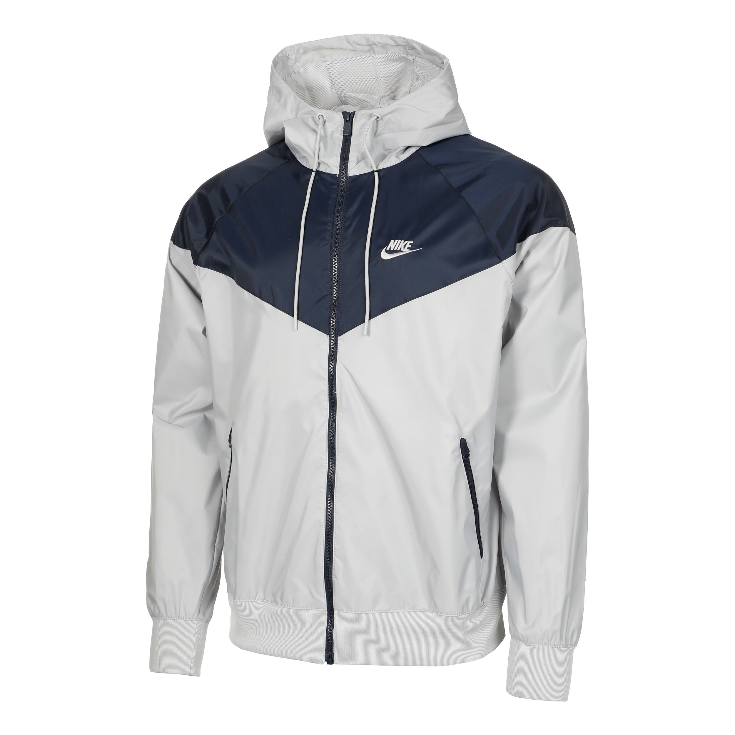 Buy Nike Heritage Essentials Windrunner Veste De Survetement Hommes Gris Clair Bleu Fonce online Tennis Point CH