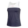 Lace D&eacute;bardeur tank top Femmes - bleu fonc&eacute;, blanc
