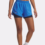 V&ecirc;tements Under Armour Under Armour Fly By 2in1 Short De Running Femmes-Bleu,Bleu Fonc&eacute;