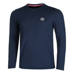 V&ecirc;tements BIDI BADU BIDI BADU Crew Roundneck Haut Manches Longues Hommes-Bleu Fonc&eacute;