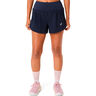 Road 3.5in Short de running Femmes-bleu fonc&eacute;