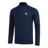 Big Serve 1/4 Zip Haut manches longues Hommes-bleu foncé