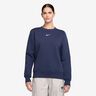 Phoenix Fleece Crew Sweat-shirt Femmes-Bleu Foncé,Crème