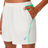 Court 7in Shorts Hommes - cr&egrave;me, vert